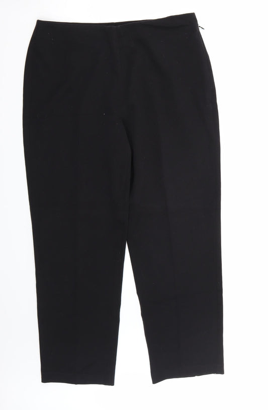 Womens UK Size 12 Marks and Spencer Regular Fit  Black Trousers
