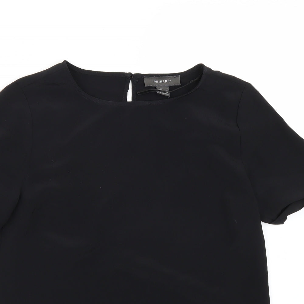 Primark Womens Black   Basic T-Shirt Size 6