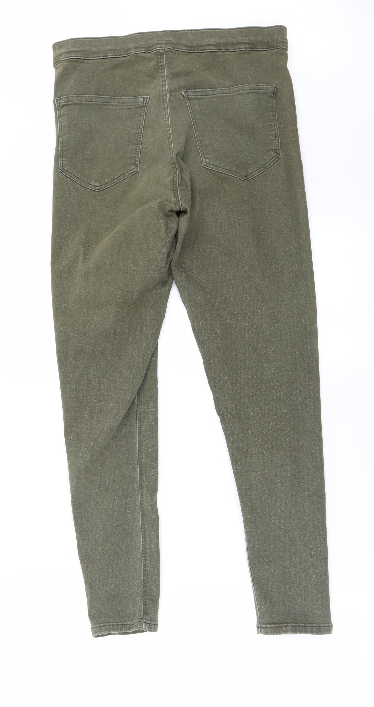 Topshop Womens Green   Straight Jeans Size 32 in L30 in