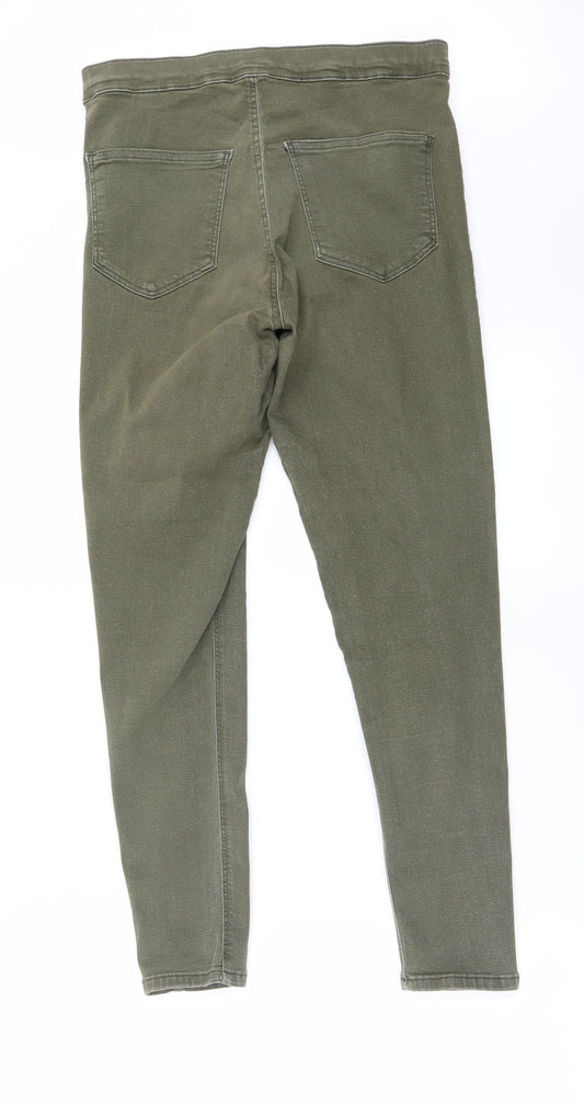 Topshop Womens Green   Straight Jeans Size 32 in L30 in