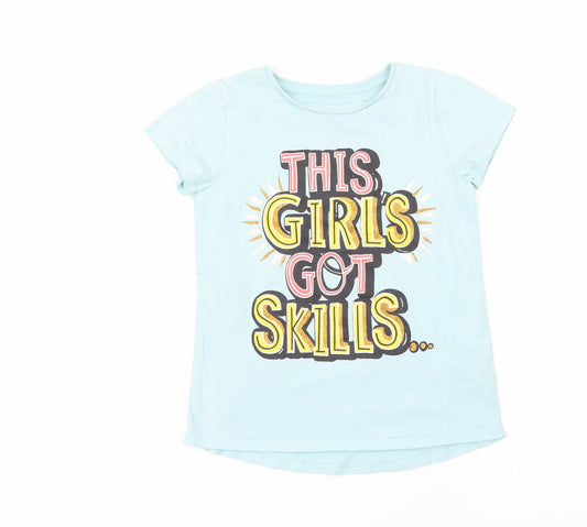 Nutmeg Girls Blue   Basic T-Shirt Size 8-9 Years