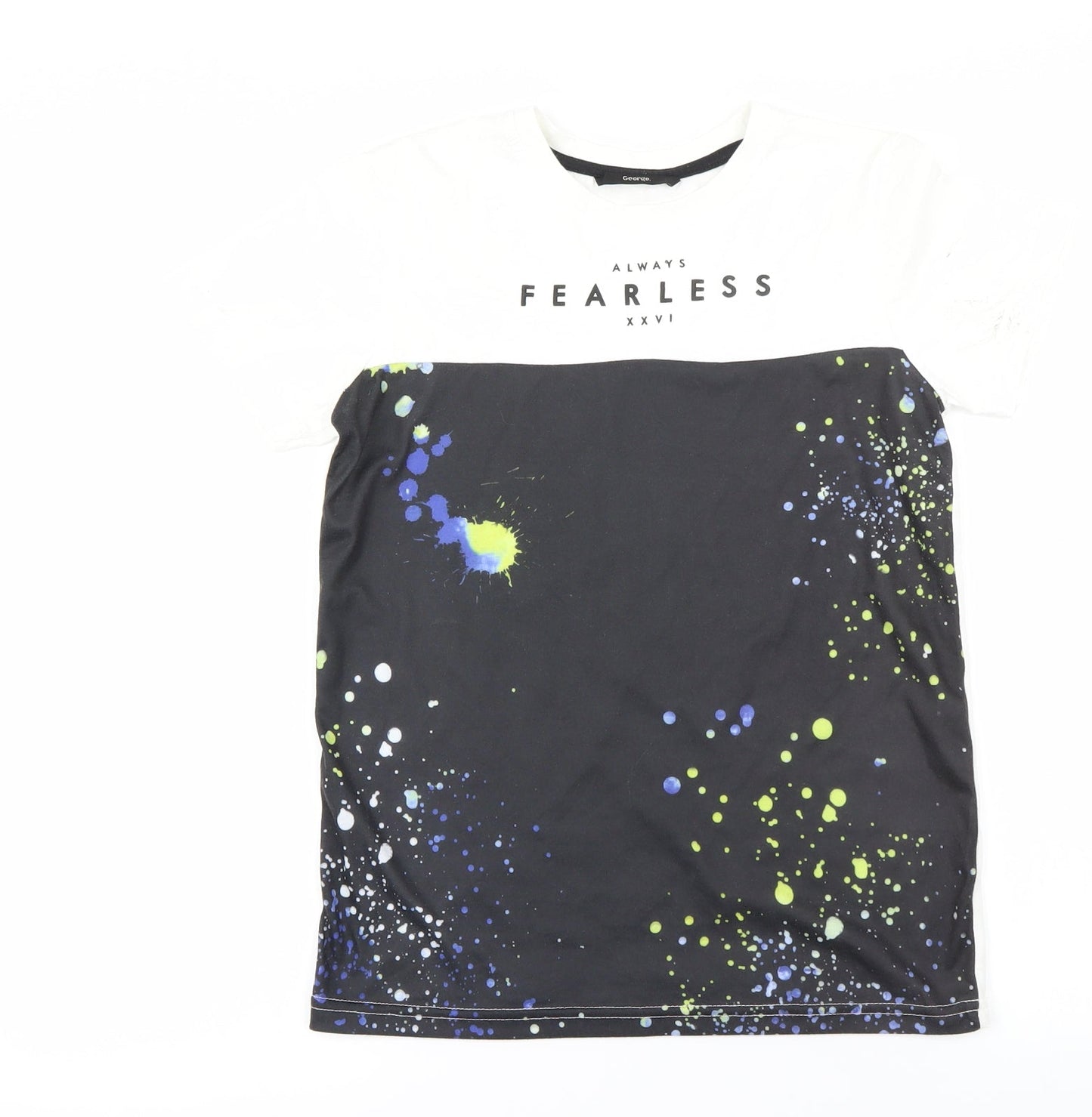 George Boys Black   Basic T-Shirt Size 10 Years