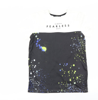 George Boys Black   Basic T-Shirt Size 10 Years