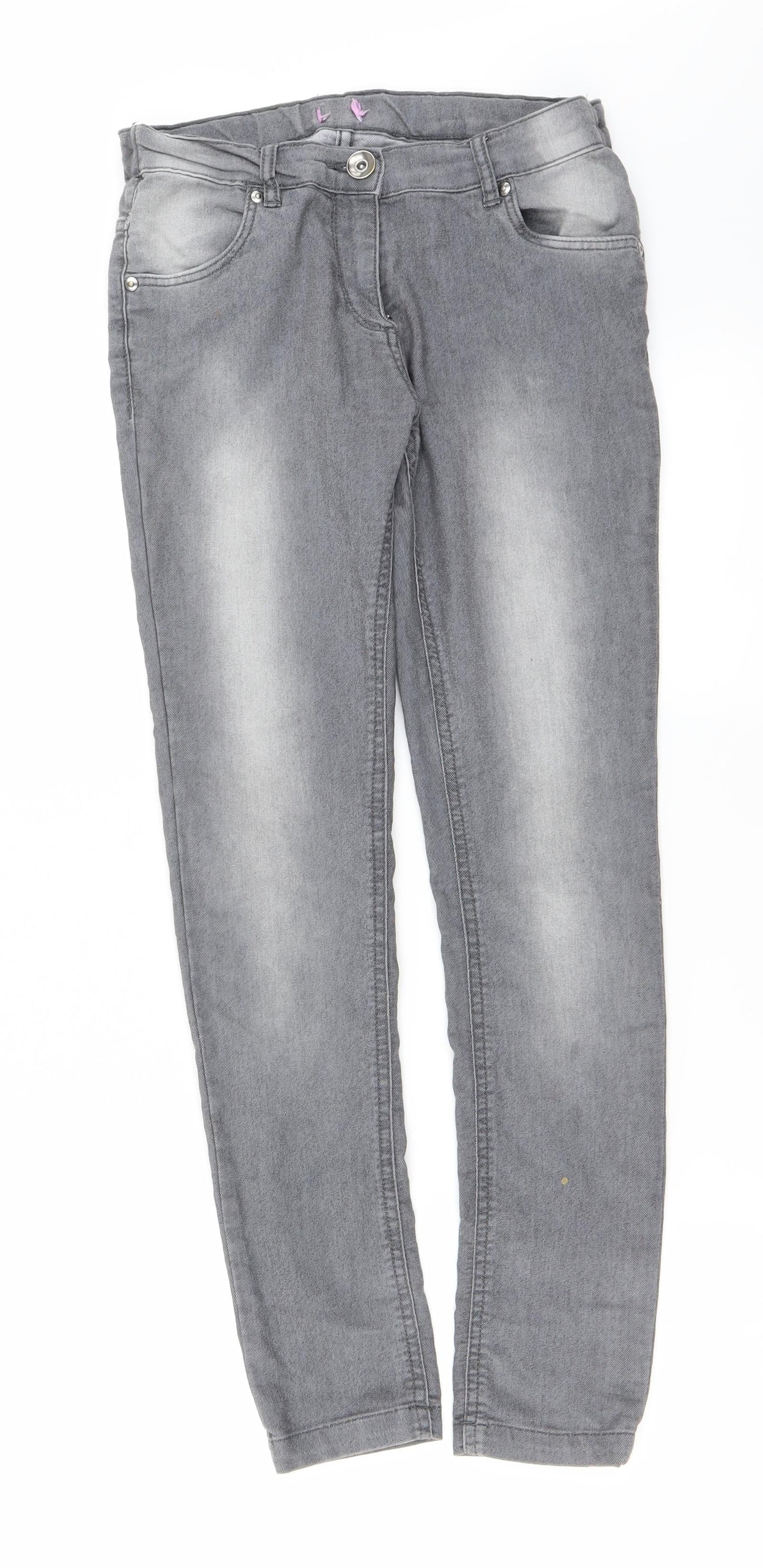 Womens UK Size 26 in Preworn Regular Fit Straight Grey Jeans