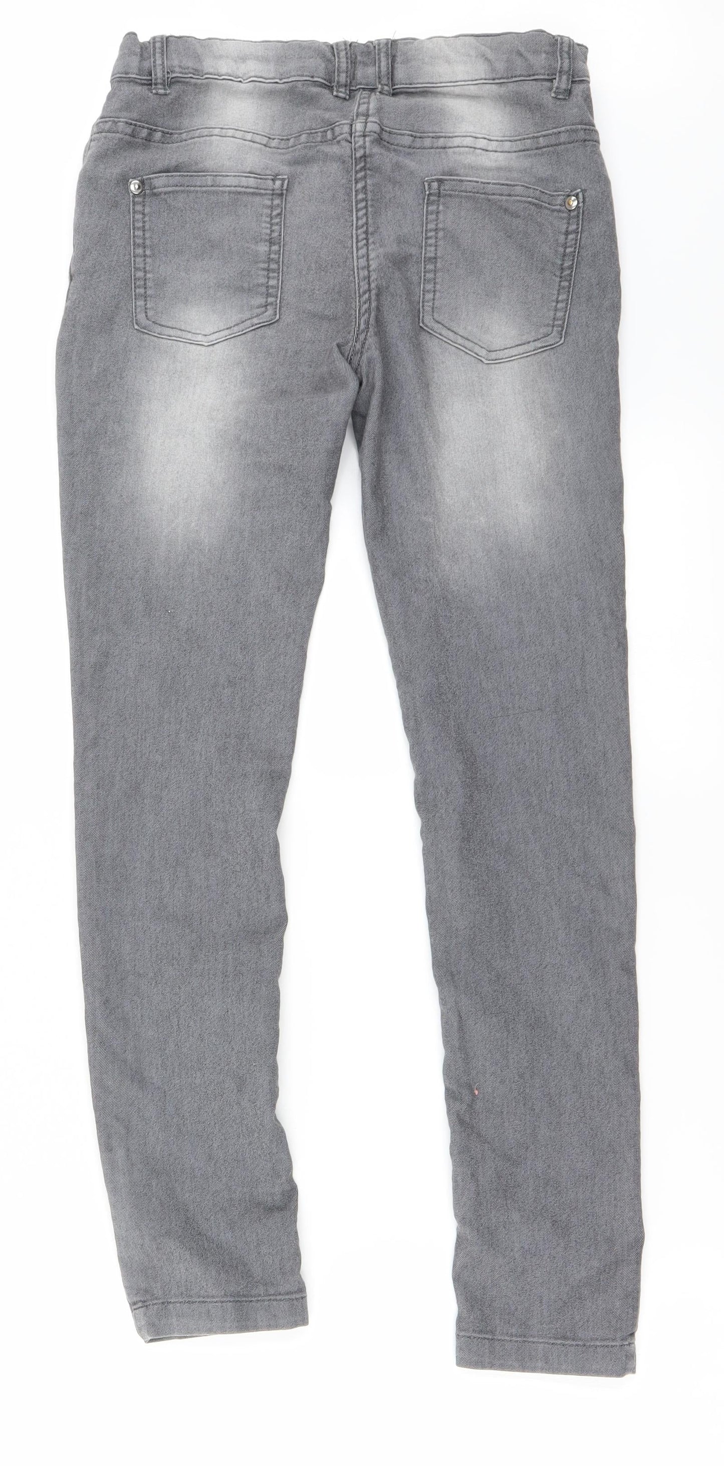 Womens UK Size 26 in Preworn Regular Fit Straight Grey Jeans