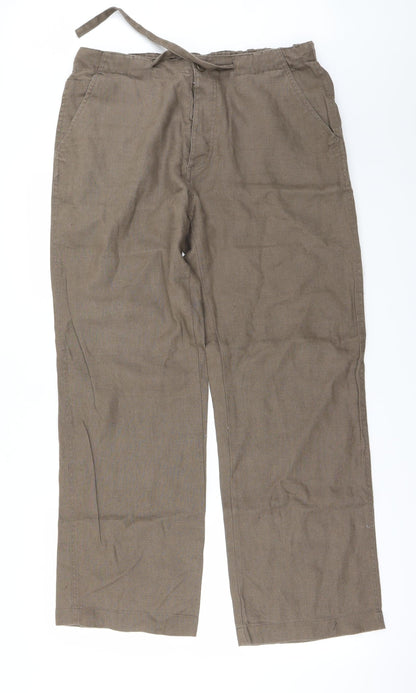 Womens UK Size 32 in Preworn Regular Fit  Brown Trousers