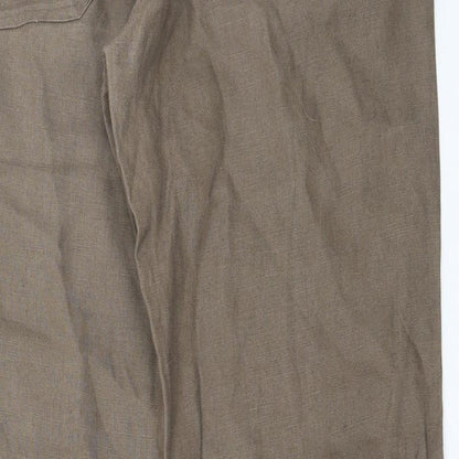 Womens UK Size 32 in Preworn Regular Fit  Brown Trousers