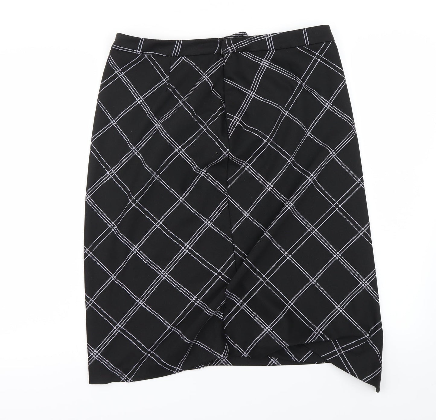 M&Co Womens Black   A-Line Skirt Size 14