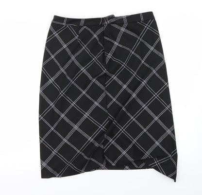 M&Co Womens Black   A-Line Skirt Size 14