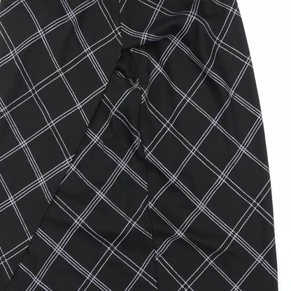 M&Co Womens Black   A-Line Skirt Size 14