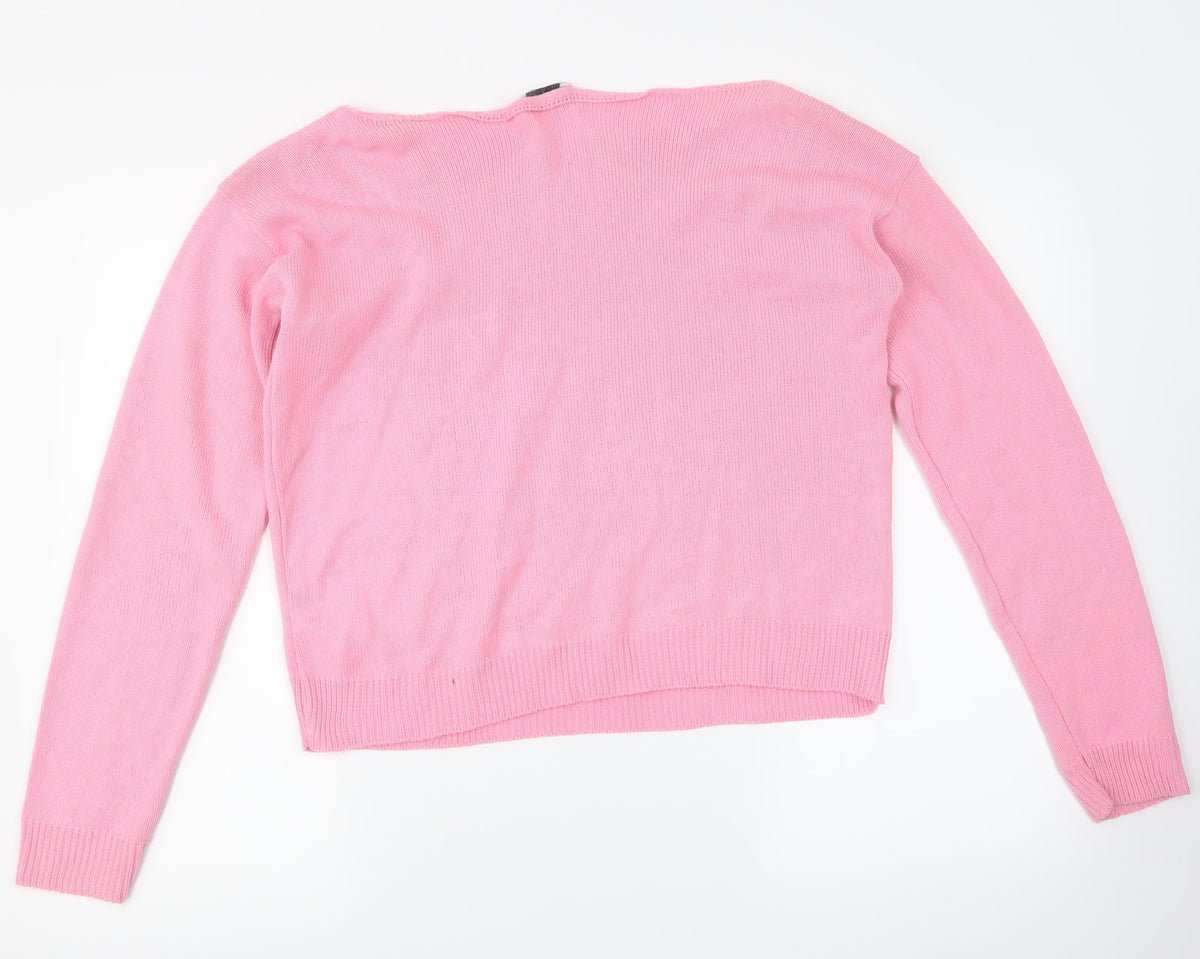 I SAW IT FIRST Womens Pink   Pullover Sweatshirt Size 12