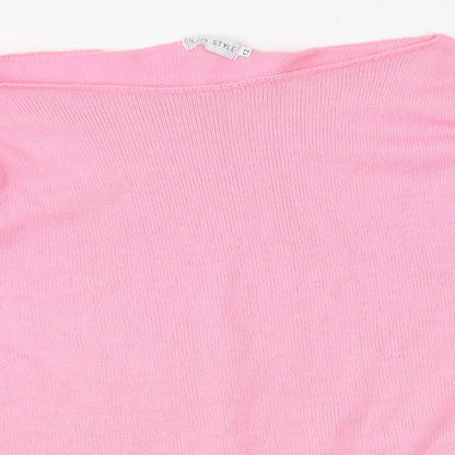 I SAW IT FIRST Womens Pink   Pullover Sweatshirt Size 12