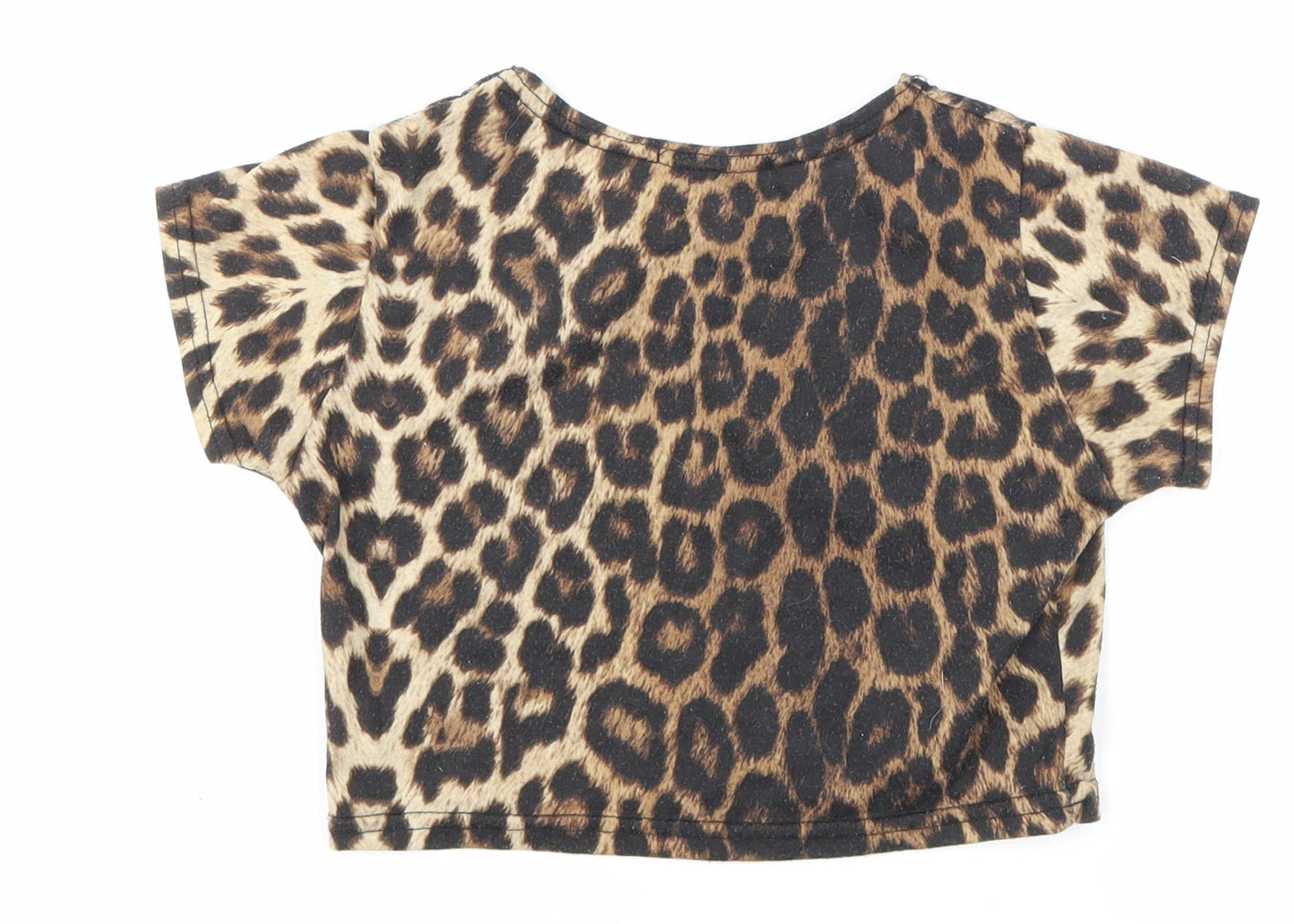 Minx London Girls Brown Animal Print  Basic Tank Size 9-10 Years