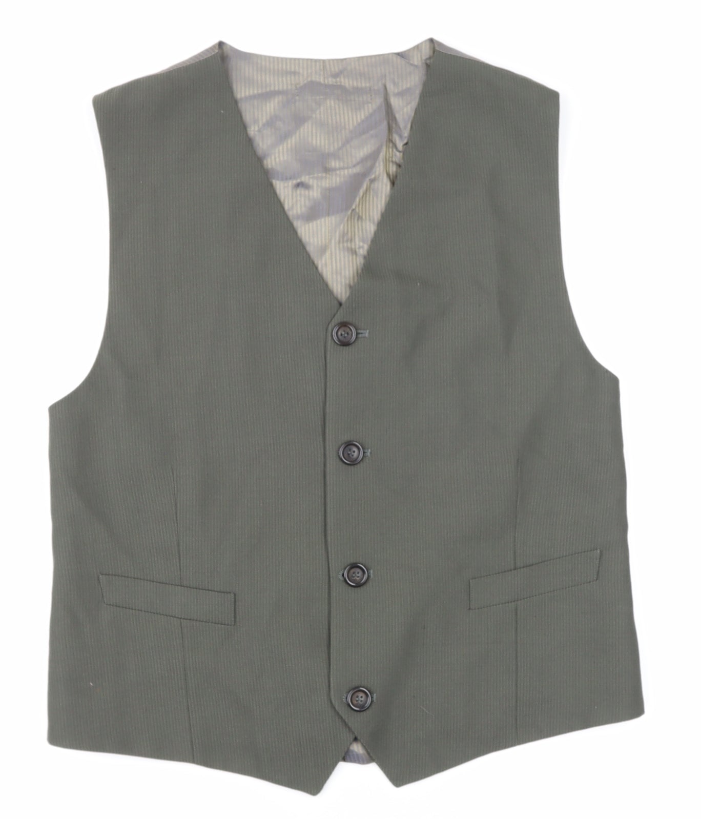 Mark and Spencer Mens Green   Tuxedo Suit Waistcoat Size M