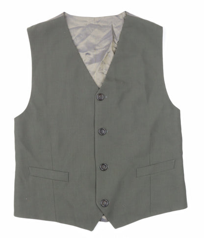 Mark and Spencer Mens Green   Tuxedo Suit Waistcoat Size M