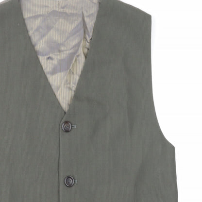 Mark and Spencer Mens Green   Tuxedo Suit Waistcoat Size M