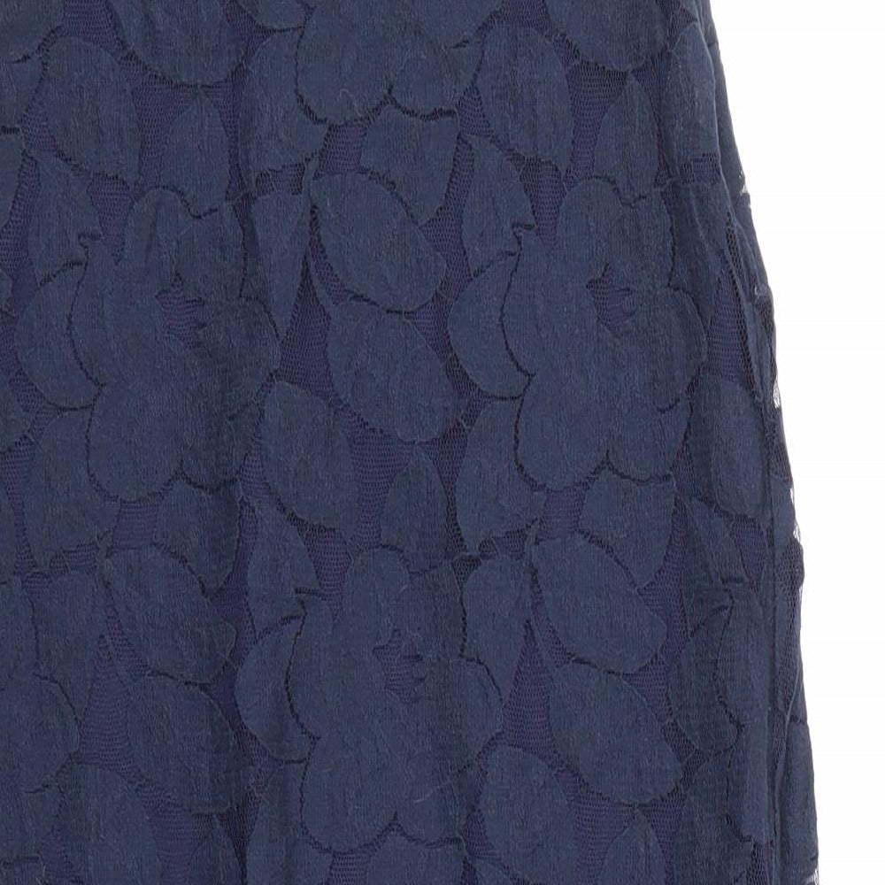Womens UK Size S Ravi Famous Blue Basic T-Shirt