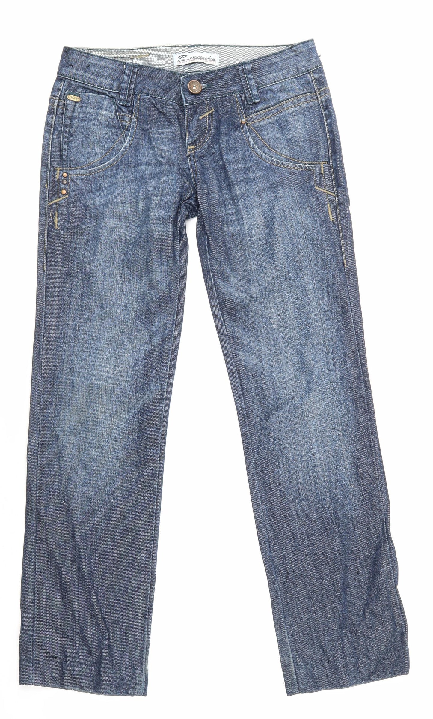 Mens UK Size 27 in rm Regular Fit Straight Blue Jeans