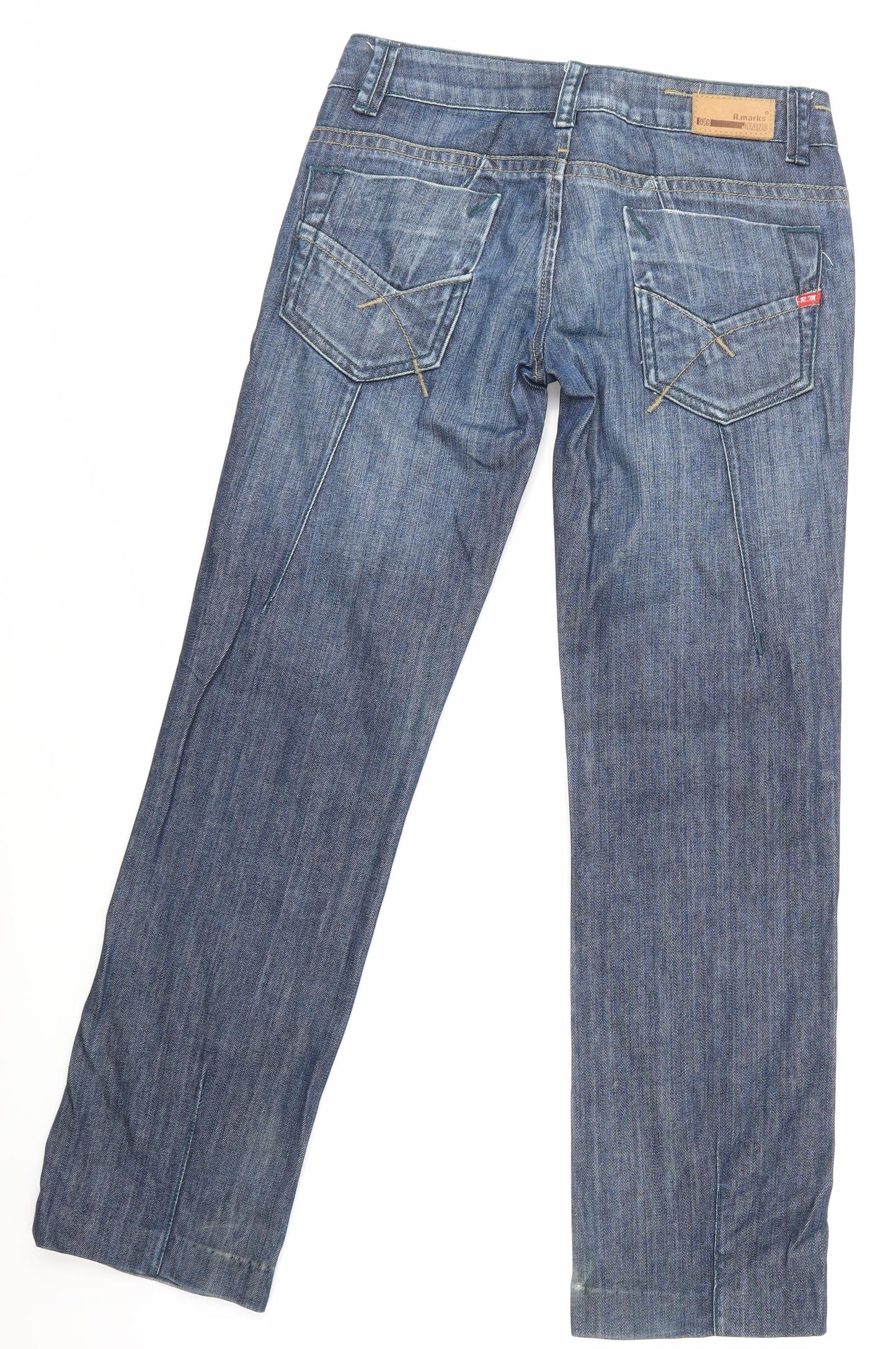 Mens UK Size 27 in rm Regular Fit Straight Blue Jeans