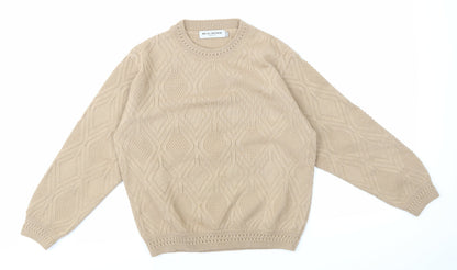Beau Monde Womens Beige   Henley Jumper Size 14
