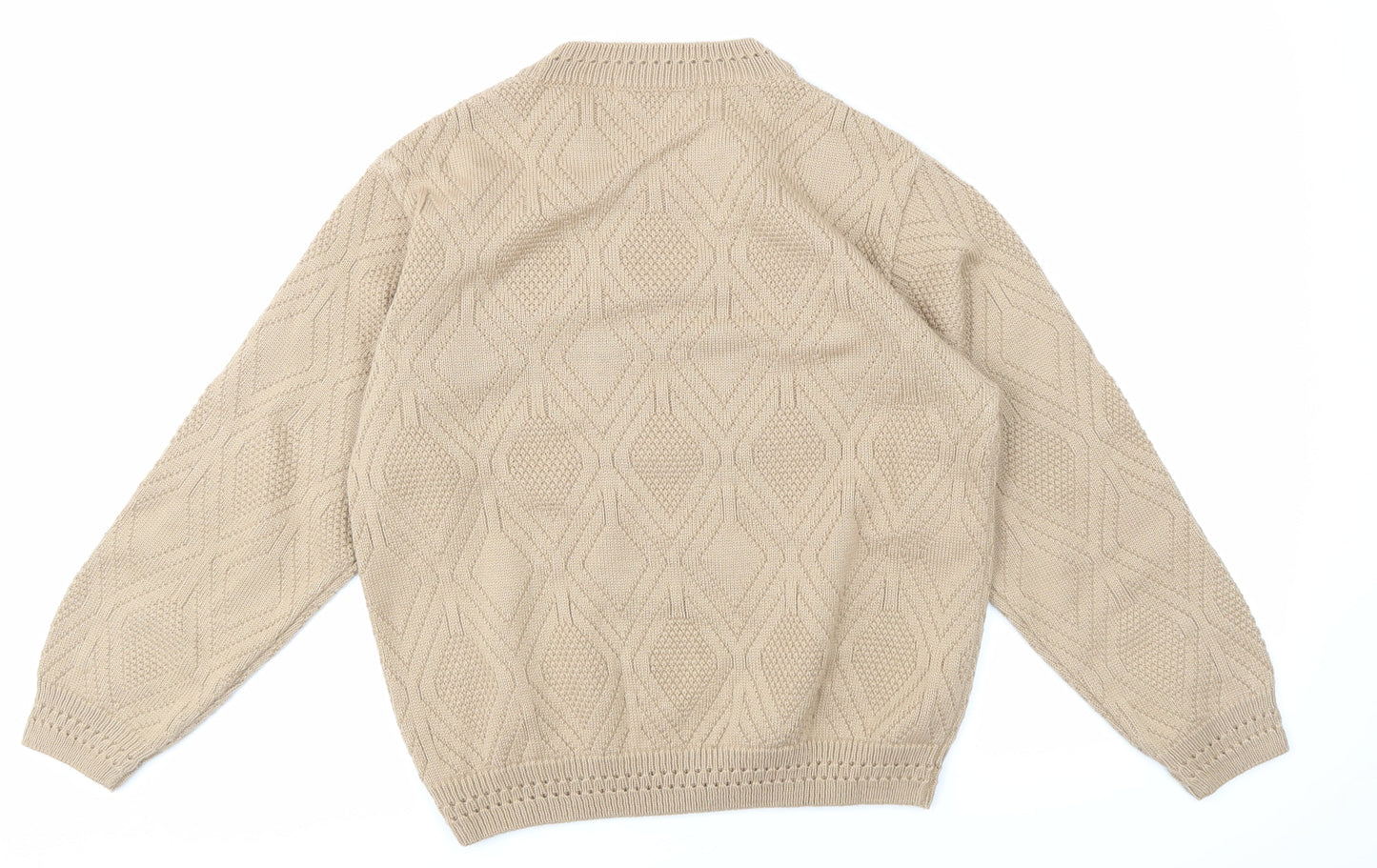 Beau Monde Womens Beige   Henley Jumper Size 14