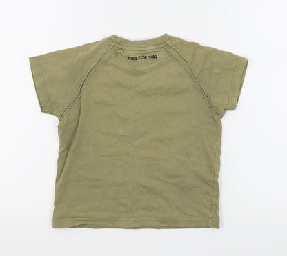 Debenhams Boys Green   Basic T-Shirt Size 2-3 Years