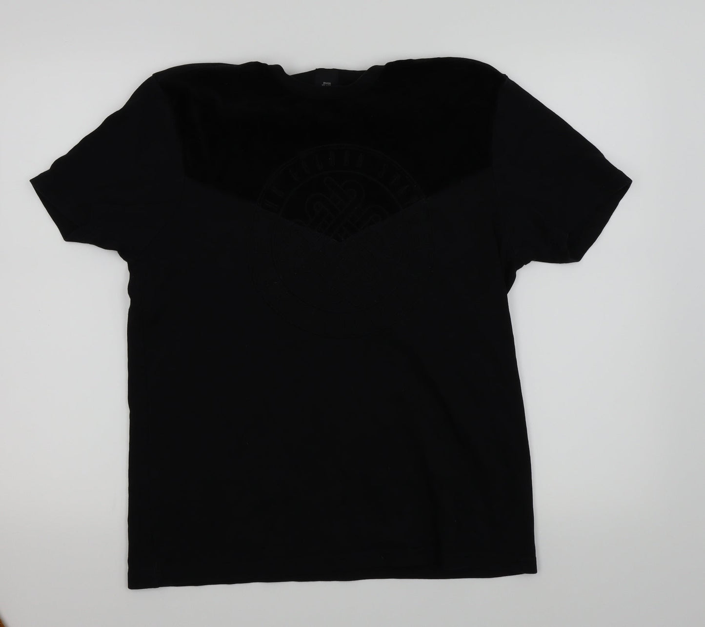 Womens UK Size M River Island Black Basic T-Shirt