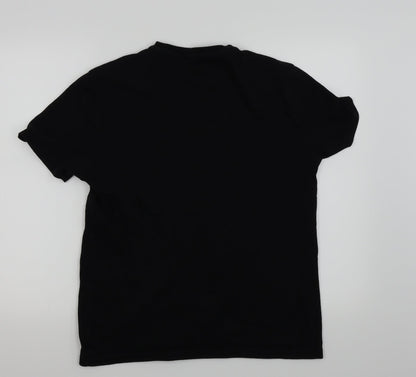 Womens UK Size M River Island Black Basic T-Shirt