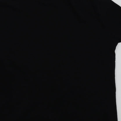 Womens UK Size M River Island Black Basic T-Shirt