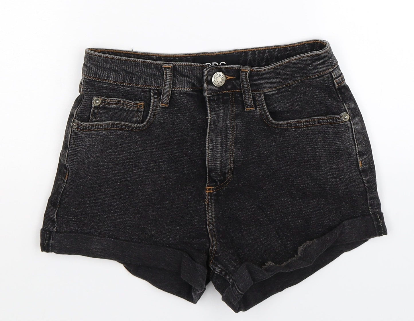 BDG Womens Black  Denim Hot Pants Shorts Size 26 in