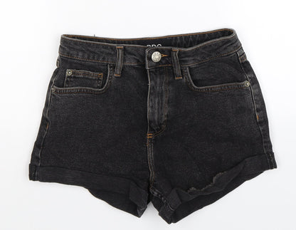 BDG Womens Black  Denim Hot Pants Shorts Size 26 in