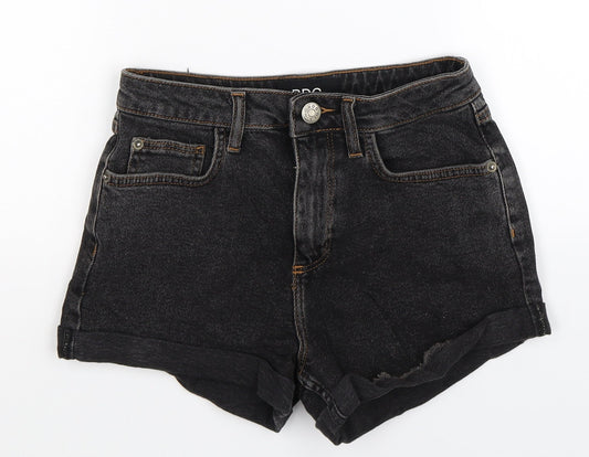 BDG Womens Black  Denim Hot Pants Shorts Size 26 in