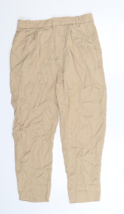 Lindex Womens Beige   Cropped Trousers Size 12 L23 in