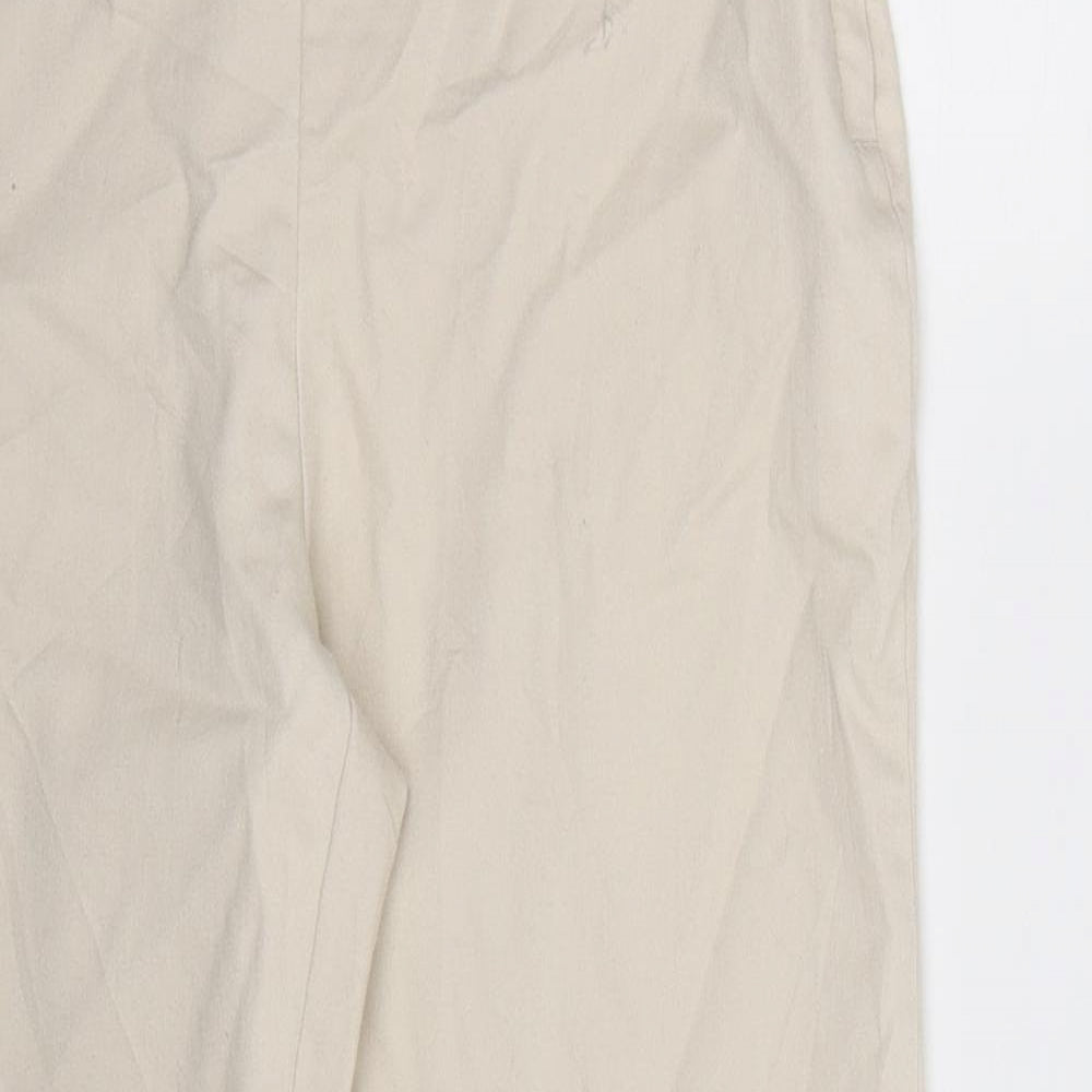 Womens UK Size 12 H&M Extra-Slim Fit  Beige Trousers