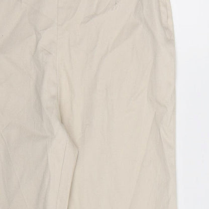 Womens UK Size 12 H&M Extra-Slim Fit  Beige Trousers