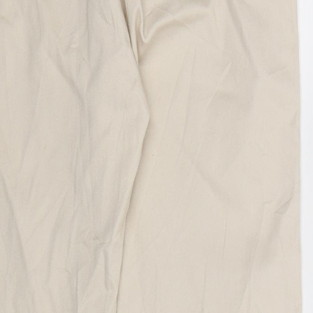 Womens UK Size 12 H&M Extra-Slim Fit  Beige Trousers