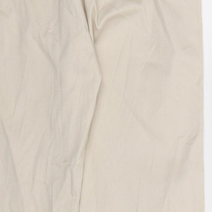 Womens UK Size 12 H&M Extra-Slim Fit  Beige Trousers