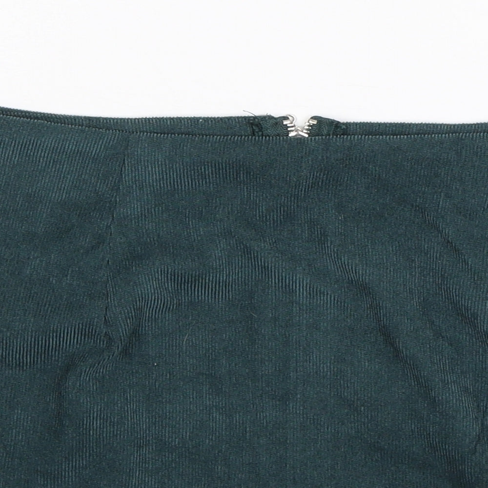SheIn Womens Blue  Corduroy Mini Skirt Size 26 in