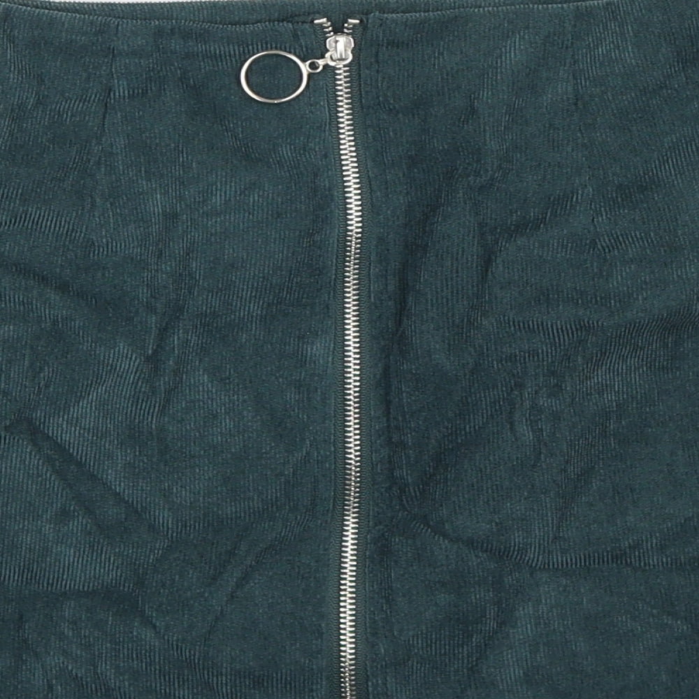 SheIn Womens Blue  Corduroy Mini Skirt Size 26 in