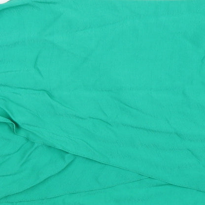 Womens UK Size 12 Topshop Green Basic Blouse