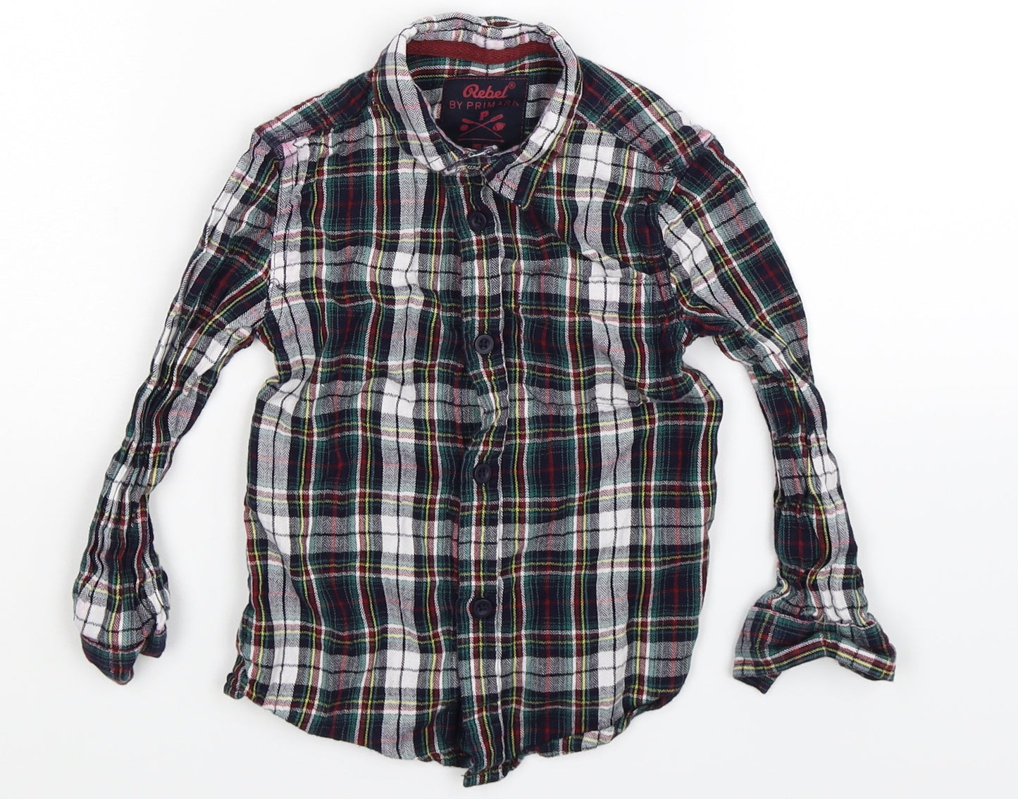 Rebel Boys Multicoloured Check  Basic Button-Up Size 4-5 Years