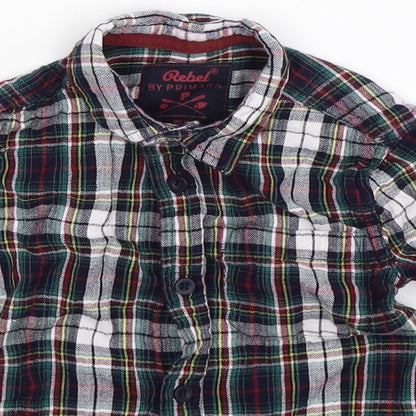 Rebel Boys Multicoloured Check  Basic Button-Up Size 4-5 Years