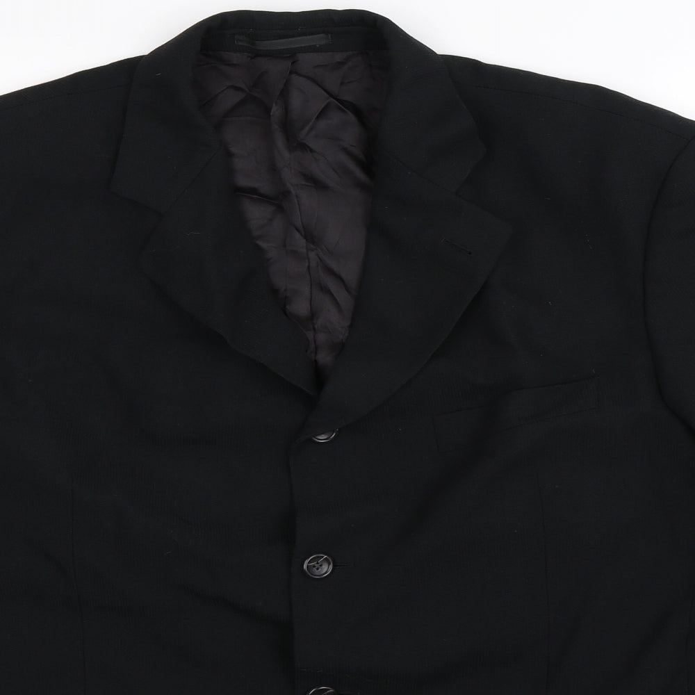 Malcolm Levantes Mens Black   Jacket Suit Jacket Size 44
