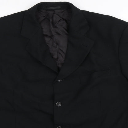 Malcolm Levantes Mens Black   Jacket Suit Jacket Size 44