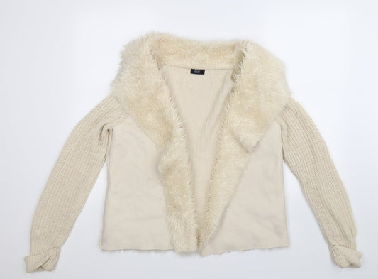 F&F Womens White   Jacket Coatigan Size 10