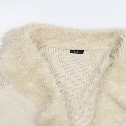 F&F Womens White   Jacket Coatigan Size 10