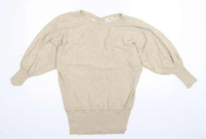 Mizumi Womens Beige  Knit Pullover Jumper Size M