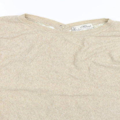 Mizumi Womens Beige  Knit Pullover Jumper Size M