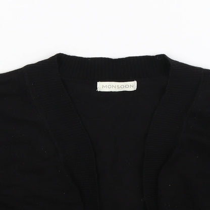 Monsoon Womens Black  Knit Cardigan Jumper Size 16