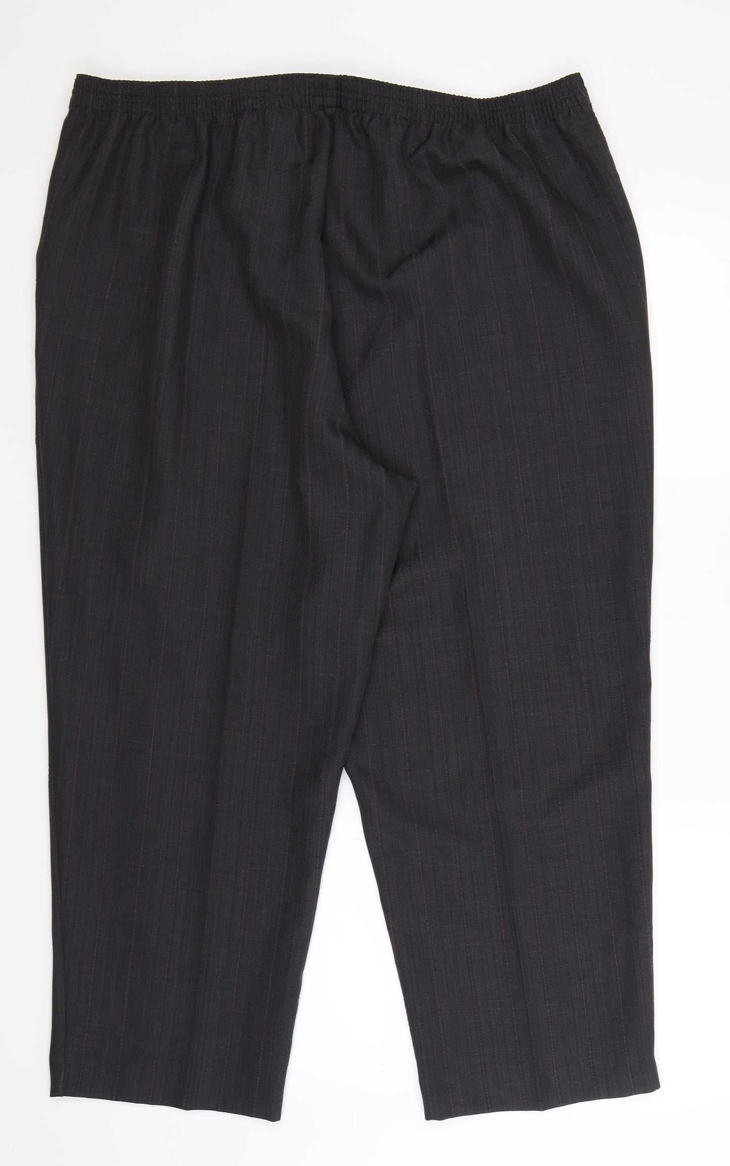 BM Womens Grey Striped  Trousers  Size 20 L26 in